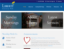 Tablet Screenshot of libertychurchpca.org